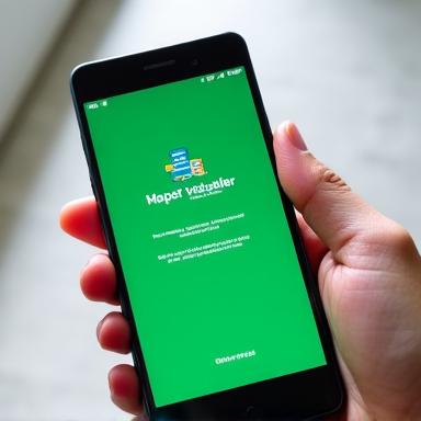 Pantalla de smartphone mostrando una app de recarga de saldo exitosa.