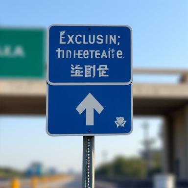 Señalización de carril exclusivo de telepeaje en una caseta de cobro.